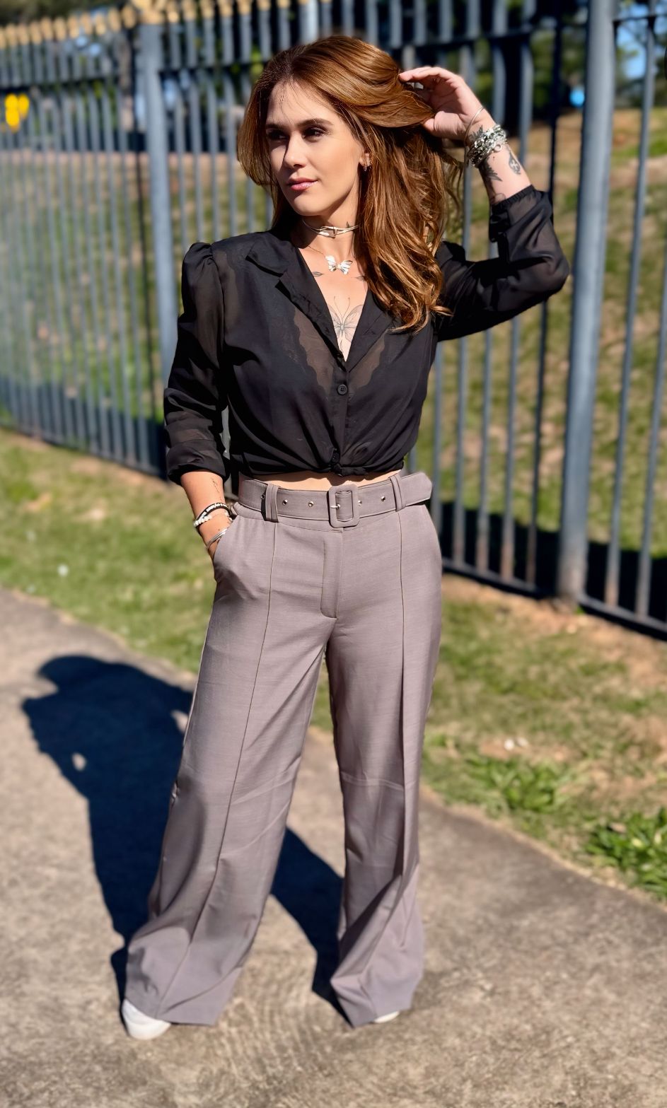 Calça Duna e Camisa chiffon
