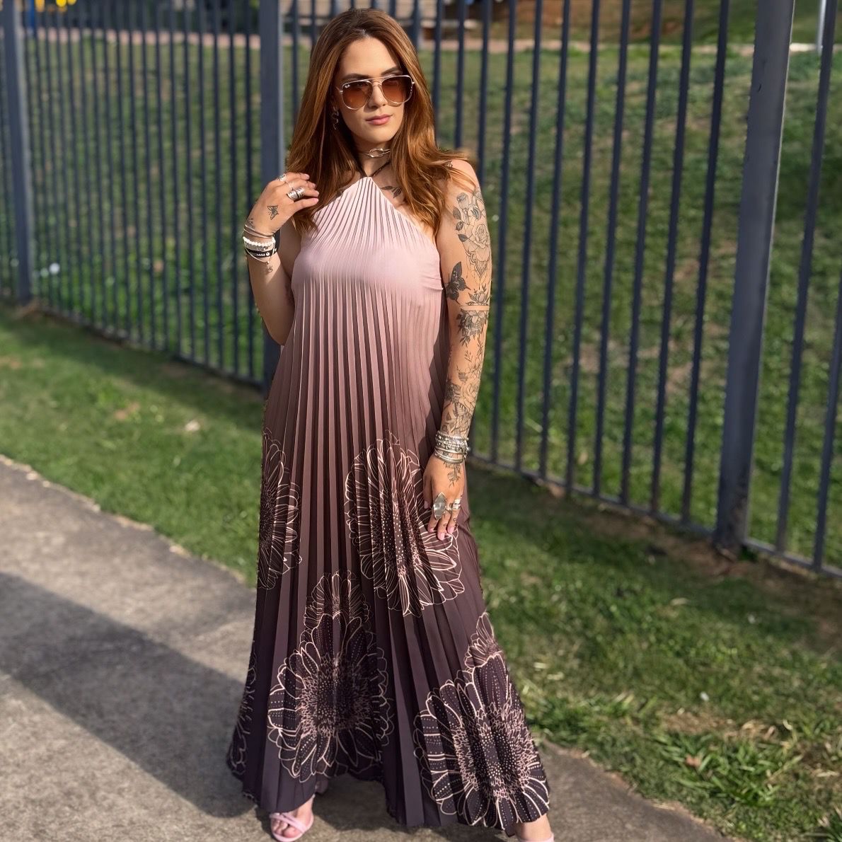 Vestido plissado